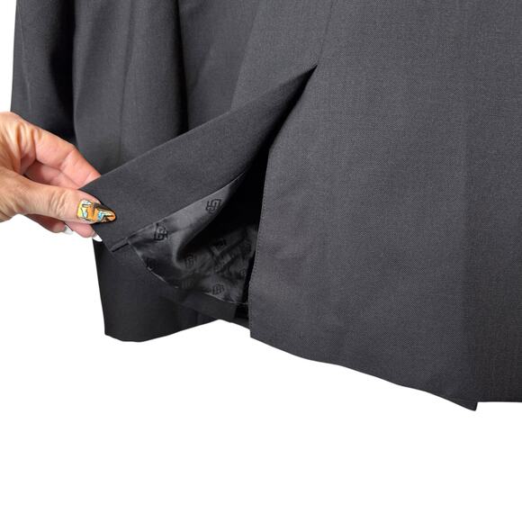 Banana Republic Siena Relaxed Italian Wool Blazer Black size 18 - Picture 5 of 7